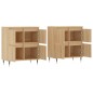 vidaXL Aparadores 2 piezas madera contrachapada color roble sonoma vidaXL Aparadores 2 piezas madera contrachapada color roble sonoma