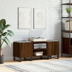 vidaXL Mueble de discos madera contrachapada roble marrón 121x38x48 cm