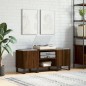vidaXL Mueble de discos madera contrachapada roble marrón 121x38x48 cm vidaXL Mueble de discos madera contrachapada roble marrón 121x38x48 cm
