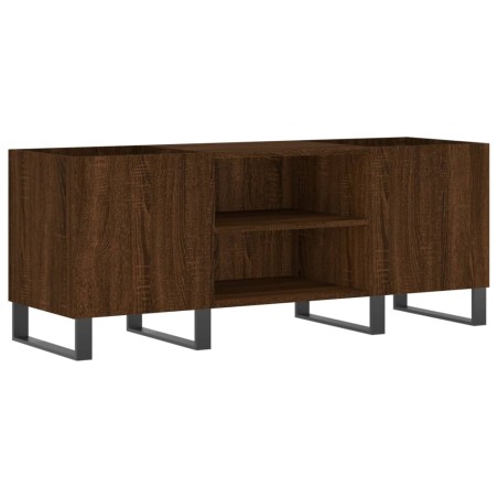 vidaXL Mueble de discos madera contrachapada roble marrón 121x38x48 cm