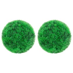 vidaXL Bolas de boj artificial 2 unidades 22 cm