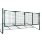 vidaXL Puerta de valla de acero verde 306x175 cm vidaXL Puerta de valla de acero verde 306x175 cm