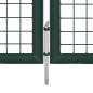 vidaXL Puerta de valla de acero verde 306x175 cm vidaXL Puerta de valla de acero verde 306x175 cm