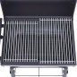 vidaXL Barbacoa de carbón con ahumador y estante inferior negro vidaXL Barbacoa de carbón con ahumador y estante inferior negro