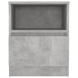 vidaXL Mesita de noche madera ingeniería gris hormigón 40x40x50 cm vidaXL Mesita de noche madera ingeniería gris hormigón 40x40x50 cm