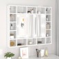 vidaXL Mueble con espejo y LED blanco brillante 91x15x76,5 cm vidaXL Mueble con espejo y LED blanco brillante 91x15x76,5 cm