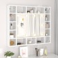 vidaXL Mueble con espejo y LED blanco brillante 91x15x76,5 cm vidaXL Mueble con espejo y LED blanco brillante 91x15x76,5 cm