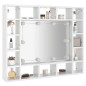 vidaXL Mueble con espejo y LED blanco brillante 91x15x76,5 cm vidaXL Mueble con espejo y LED blanco brillante 91x15x76,5 cm