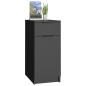 vidaXL Armario de escritorio madera contrachapada negro 33,5x50x75 cm