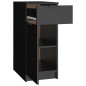 vidaXL Armario de escritorio madera contrachapada negro 33,5x50x75 cm