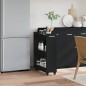 vidaXL Armario con ruedas madera de ingeniería negro 60x22x79 cm vidaXL Armario con ruedas madera de ingeniería negro 60x22x79 cm