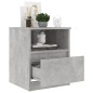 vidaXL Mesita de noche madera ingeniería gris hormigón 40x40x50 cm vidaXL Mesita de noche madera ingeniería gris hormigón 40x40x50 cm