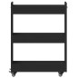 vidaXL Armario con ruedas madera de ingeniería negro 60x22x79 cm vidaXL Armario con ruedas madera de ingeniería negro 60x22x79 cm