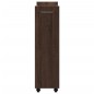 vidaXL Armario con ruedas madera ingeniería roble marrón 60x22x79 cm