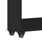 vidaXL Armario con ruedas madera de ingeniería negro 60x22x79 cm vidaXL Armario con ruedas madera de ingeniería negro 60x22x79 cm