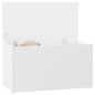 vidaXL Baúl de almacenamiento madera contrachapada blanco 84x42x46 cm vidaXL Baúl de almacenamiento madera contrachapada blanco 84x42x46 cm