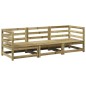 vidaXL Juego de sofás de jardín 3 piezas madera de pino impregnada vidaXL Juego de sofás de jardín 3 piezas madera de pino impregnada