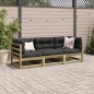 vidaXL Juego de sofás de jardín 3 piezas madera de pino impregnada vidaXL Juego de sofás de jardín 3 piezas madera de pino impregnada