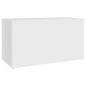vidaXL Baúl de almacenamiento madera contrachapada blanco 84x42x46 cm vidaXL Baúl de almacenamiento madera contrachapada blanco 84x42x46 cm