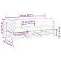 vidaXL Set de sofás jardín 3 pzas con cojines madera pino impregnada vidaXL Set de sofás jardín 3 pzas con cojines madera pino impregnada