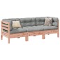 vidaXL Set de sofás jardín 3 pzas con cojines madera abeto Douglas vidaXL Set de sofás jardín 3 pzas con cojines madera abeto Douglas