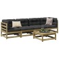 vidaXL Set de sofás jardín 5 pzas con cojines madera pino impregnada vidaXL Set de sofás jardín 5 pzas con cojines madera pino impregnada