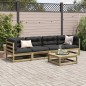 vidaXL Set de sofás jardín 5 pzas con cojines madera pino impregnada vidaXL Set de sofás jardín 5 pzas con cojines madera pino impregnada