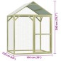vidaXL Jaula gallinero madera impregnada pino y acero 1,5x1,5x2 m vidaXL Jaula gallinero madera impregnada pino y acero 1,5x1,5x2 m