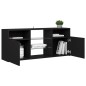 vidaXL Mueble de TV con luces LED negro 120x30x50 cm vidaXL Mueble de TV con luces LED negro 120x30x50 cm