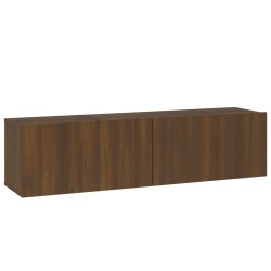 vidaXL Mueble pared TV madera contrachapada roble marrón 120x30x30 cm