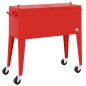 vidaXL Carrito nevera con ruedas rojo 92x43x89 cm vidaXL Carrito nevera con ruedas rojo 92x43x89 cm