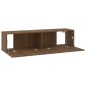 vidaXL Mueble pared TV madera contrachapada roble marrón 120x30x30 cm vidaXL Mueble pared TV madera contrachapada roble marrón 120x30x30 cm