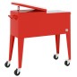 vidaXL Carrito nevera con ruedas rojo 92x43x89 cm vidaXL Carrito nevera con ruedas rojo 92x43x89 cm