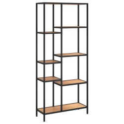vidaXL Estantería de madera contrachapada y acero 80x30x180 cm