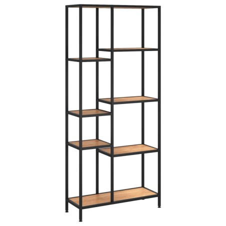 vidaXL Estantería de madera contrachapada y acero 80x30x180 cm
