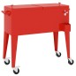 vidaXL Carrito nevera con ruedas rojo 92x43x89 cm vidaXL Carrito nevera con ruedas rojo 92x43x89 cm