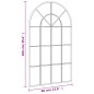 vidaXL Espejo de pared arco de hierro negro 60x100 cm vidaXL Espejo de pared arco de hierro negro 60x100 cm