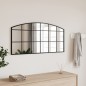 vidaXL Espejo de pared arco de hierro negro 100x50 cm vidaXL Espejo de pared arco de hierro negro 100x50 cm