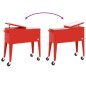 vidaXL Carrito nevera con ruedas rojo 92x43x89 cm vidaXL Carrito nevera con ruedas rojo 92x43x89 cm