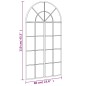 vidaXL Espejo de pared arco de hierro negro 60x110 cm vidaXL Espejo de pared arco de hierro negro 60x110 cm
