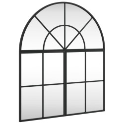 vidaXL Espejo de pared arco de hierro negro 60x70 cm