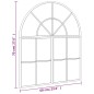 vidaXL Espejo de pared arco de hierro negro 60x70 cm vidaXL Espejo de pared arco de hierro negro 60x70 cm