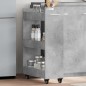 vidaXL Armario con ruedas madera ingeniería gris hormigón 60x22x79 cm vidaXL Armario con ruedas madera ingeniería gris hormigón 60x22x79 cm