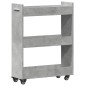 vidaXL Armario con ruedas madera ingeniería gris hormigón 60x22x79 cm vidaXL Armario con ruedas madera ingeniería gris hormigón 60x22x79 cm