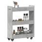 vidaXL Armario con ruedas madera ingeniería gris hormigón 60x22x79 cm vidaXL Armario con ruedas madera ingeniería gris hormigón 60x22x79 cm