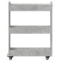 vidaXL Armario con ruedas madera ingeniería gris hormigón 60x22x79 cm vidaXL Armario con ruedas madera ingeniería gris hormigón 60x22x79 cm