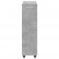 vidaXL Armario con ruedas madera ingeniería gris hormigón 60x22x79 cm vidaXL Armario con ruedas madera ingeniería gris hormigón 60x22x79 cm