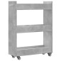 vidaXL Armario con ruedas madera ingeniería gris hormigón 60x22x79 cm vidaXL Armario con ruedas madera ingeniería gris hormigón 60x22x79 cm