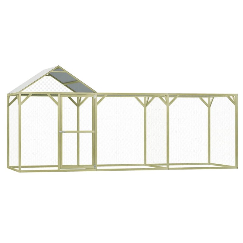 vidaXL Jaula gallinero madera impregnada pino y acero 4,5x1,5x2 m vidaXL Jaula gallinero madera impregnada pino y acero 4,5x1,5x2 m
