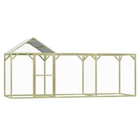 vidaXL Jaula gallinero madera impregnada pino y acero 4,5x1,5x2 m